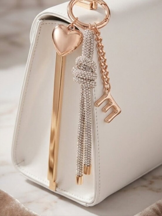 Accessories - Elegant Gold and Silver "E" Bag Charm - NWT
